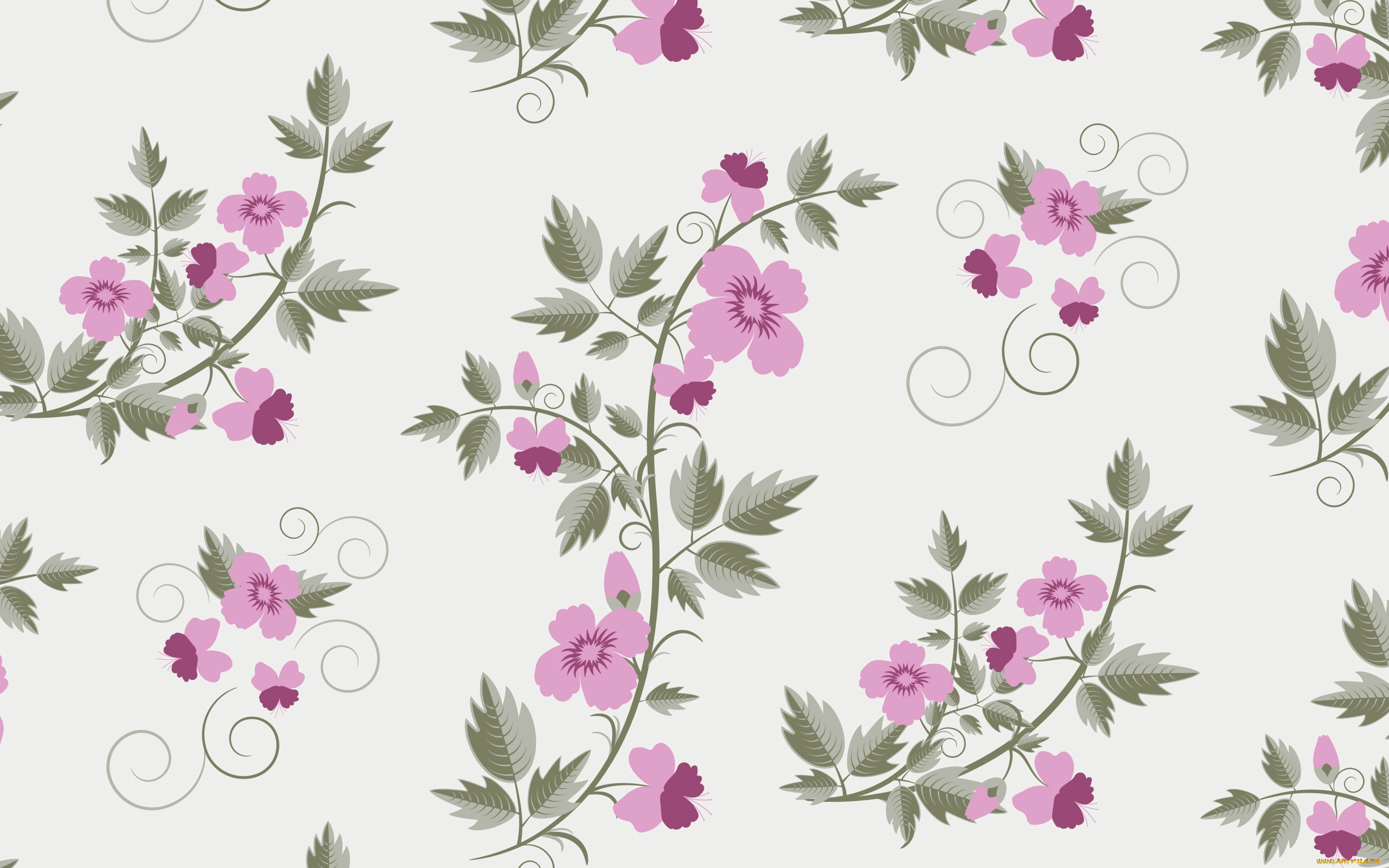 ,  , flowers, vector, retro, pattern, , floral, with